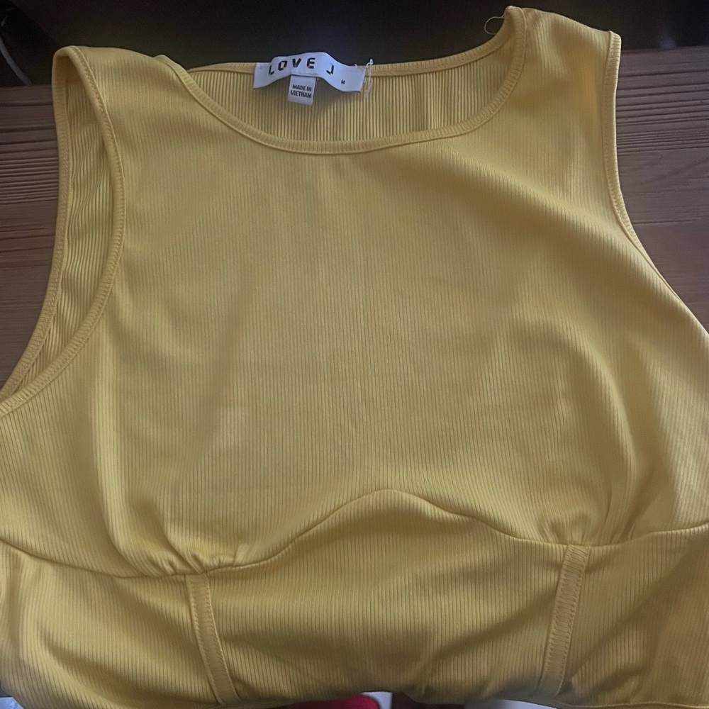 Love J Cropped Top with A String